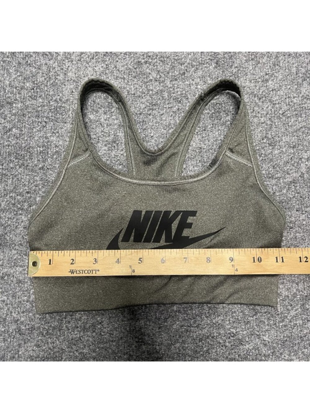 Nike Womens Gray Racerback Sports Bra Dri-Fit XS - Picture 5 of 5